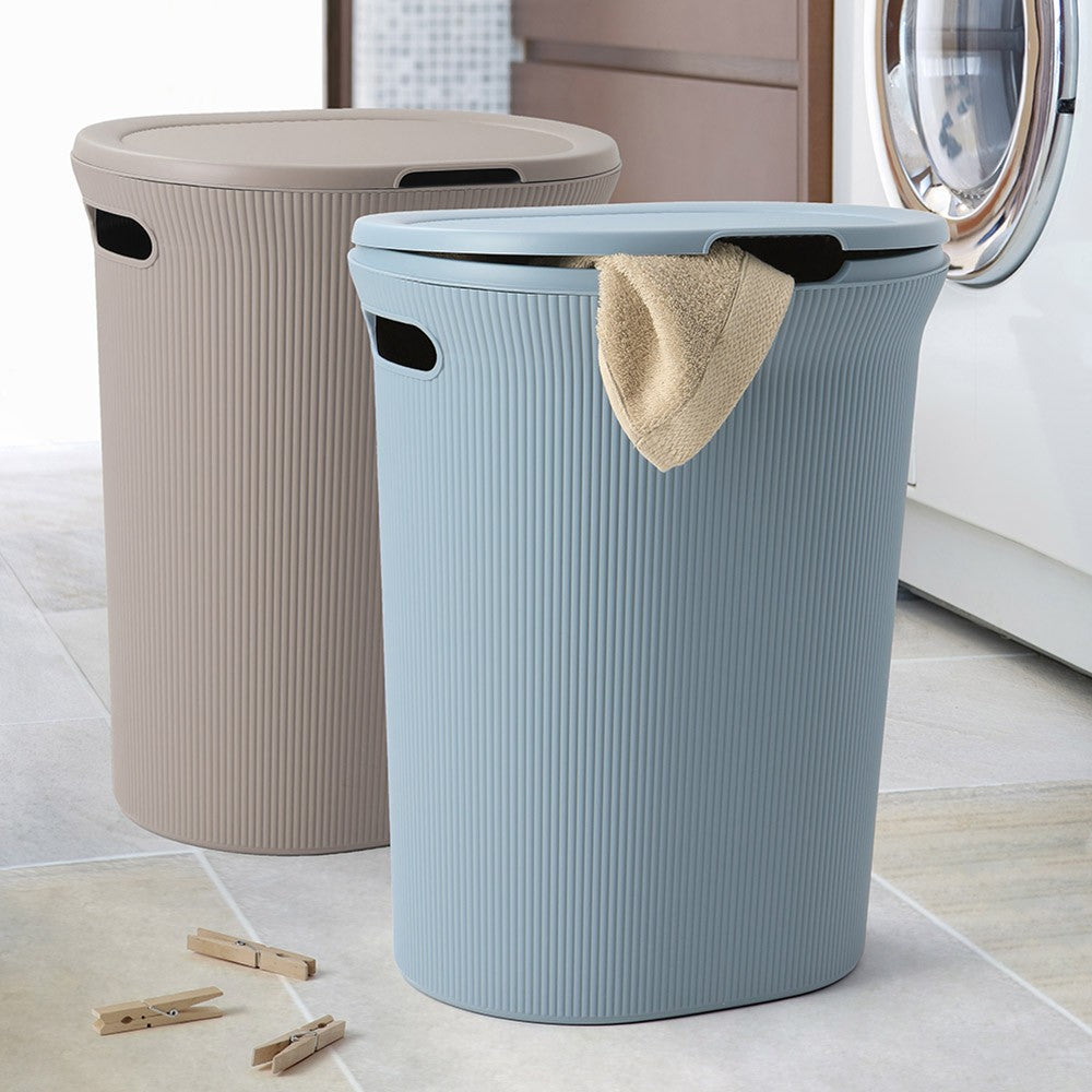 Cesto portabiancheria azzurro polvere capacità 40 lt