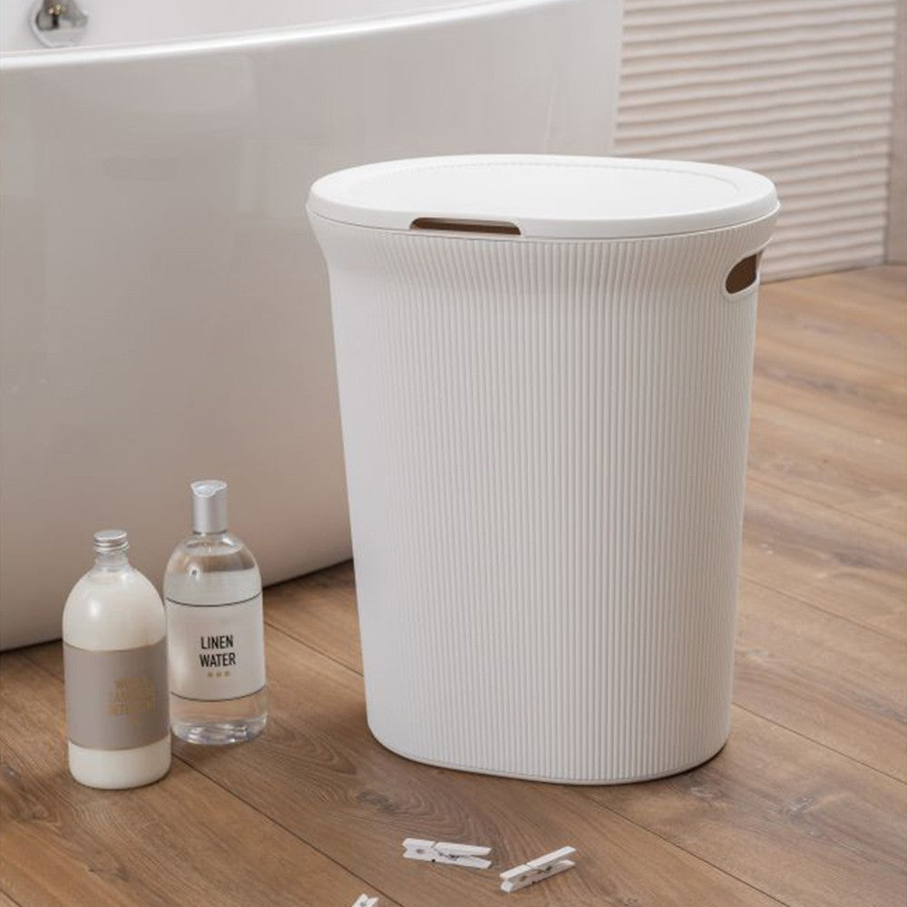 Cesto portabiancheria bianco capacità 40 lt