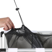 IDMarket - Cesto portabiancheria pieghevole 3 scomparti grigio