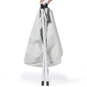 IDMarket - Cesto portabiancheria pieghevole 3 scomparti grigio