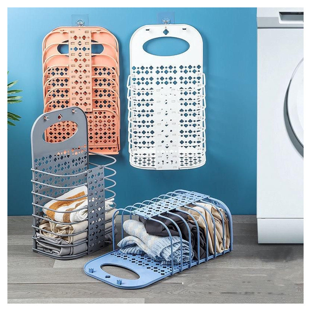 Trade Shop - Cesto Portabiancheria Pieghevole Con Manico Cesta Per Camera Soggiorno Bagno Viaggio -