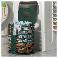 Trade Shop - Cesto Portabiancheria Pieghevole Con Manico Cesta Per Camera Soggiorno Bagno Viaggio -