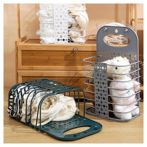 Trade Shop - Cesto Portabiancheria Pieghevole Con Manico Cesta Per Camera Soggiorno Bagno Viaggio -