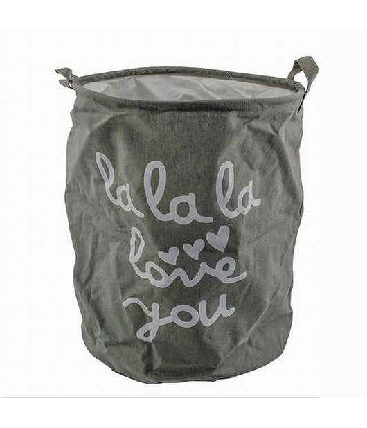 Cesto Portabiancheria Pieghevole Scritta Organizer Vestiti Sporchi 35x45cm 10472         