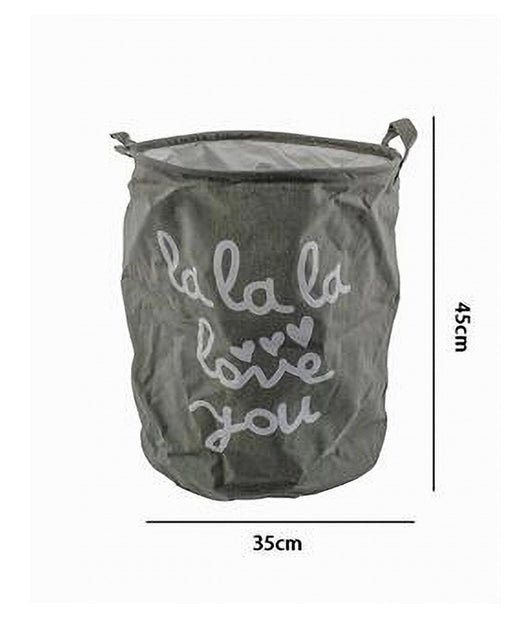 Cesto Portabiancheria Pieghevole Scritta Organizer Vestiti Sporchi 35x45cm 10472         