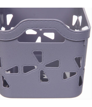 Cesto Portaoggetti Cestino Porta Tutto Con Maniglie 21x15x14cm Assortiti 10724         