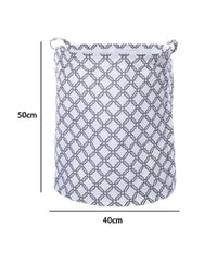 Cesto Sacco Porta Biancheria Portabiancheria In Tessuto Fantasia Grigia 79212         