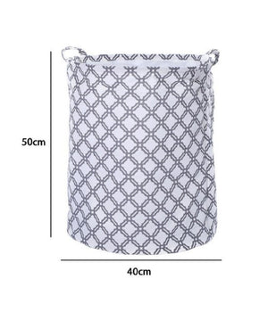 Cesto Sacco Porta Biancheria Portabiancheria In Tessuto Fantasia Grigia 79212         