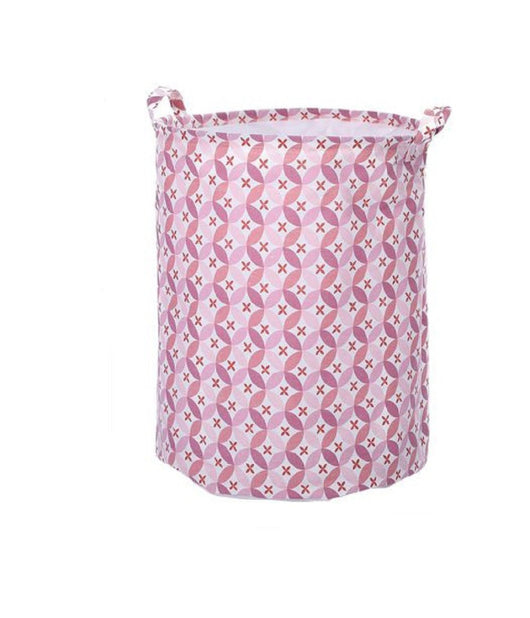 Cesto Sacco Porta Biancheria Portabiancheria In Tessuto Salvaspazio Rosa 79211         