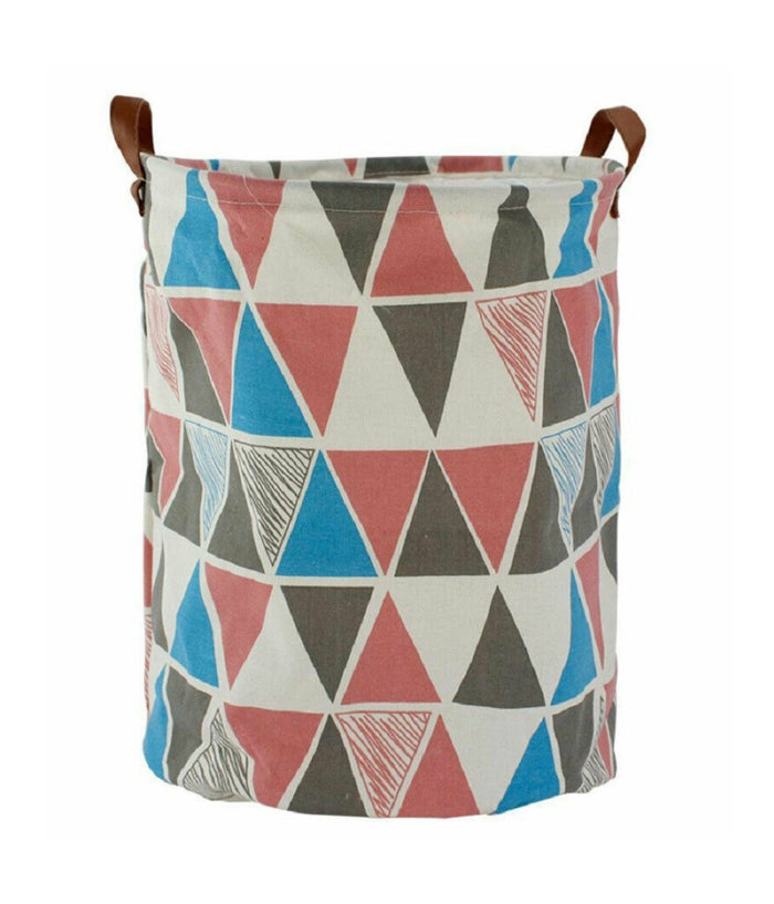 Cesto Sacco Portabiancheria Bagno Pieghevole Con Manici In Tessuto Rombi 10523         