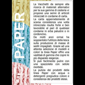 Cestone paper bianco 1-2 angol c/foderacm40x40h53