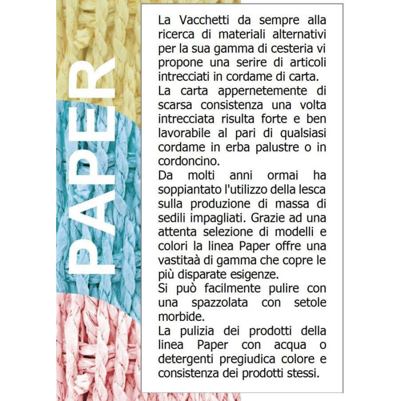 Cestone paper bianco 1-2 con fodera rettangolare cm 45x35h54