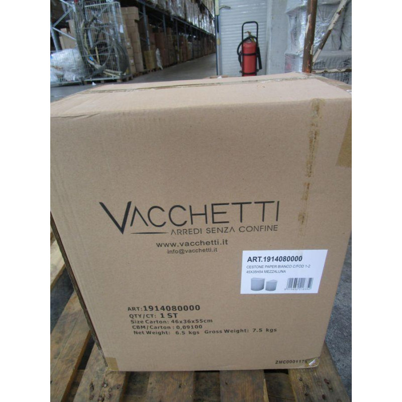 Cestone paper bianco c/fod 1-2 45x35h54mezzaluna