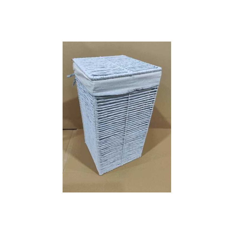 Cestone paper hilary bianco quadro pieghevole cm 31x31h60