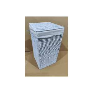 Cestone paper hilary bianco quadro pieghevole cm 31x31h60