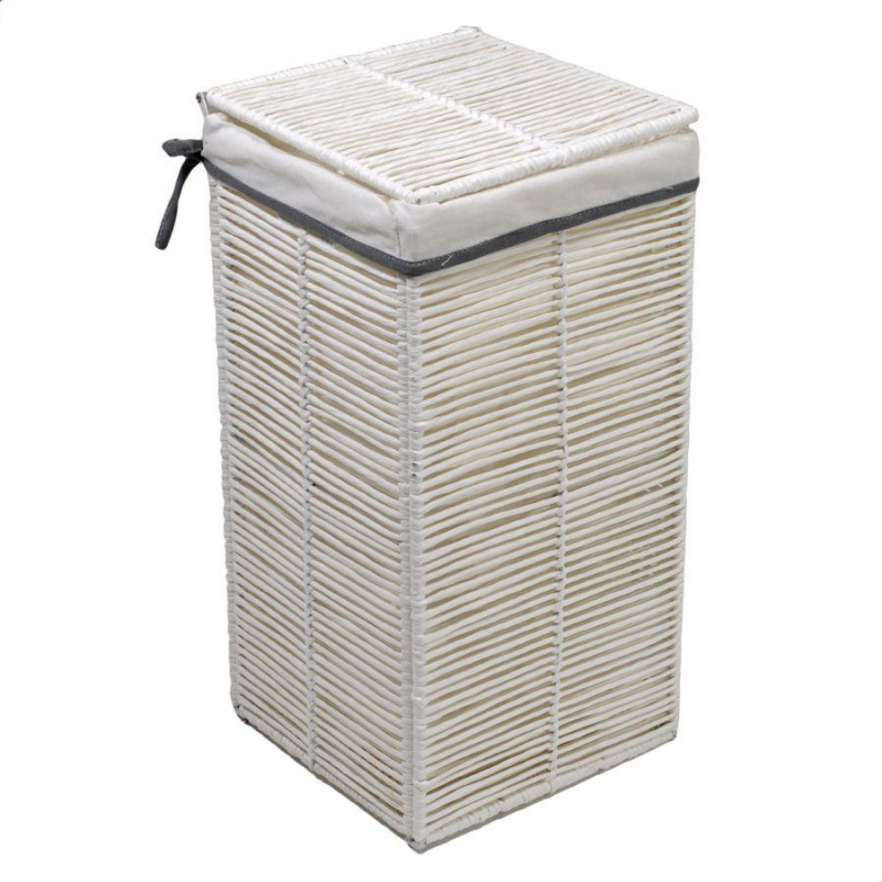 Cestone paper hilary bianco quadro pieghevole cm 31x31h60