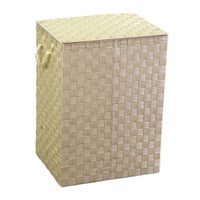 Cestone poliestere crema foderato 1-3 rettangolare cm40x30x55