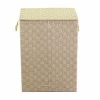 Cestone poliestere crema foderato 1-3 rettangolare cm40x30x55