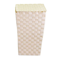 Cestone poliestere crema quadro cm 33x33h53