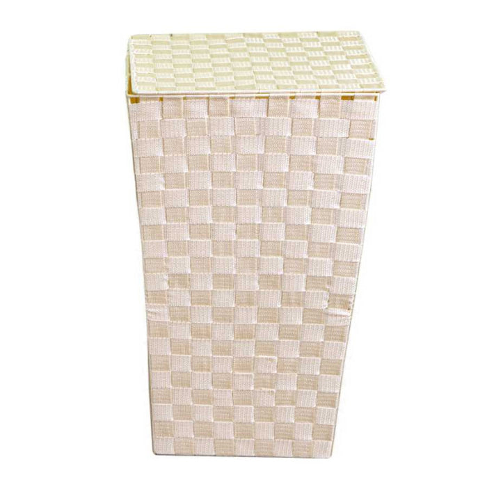 Cestone poliestere crema quadro cm 33x33h53