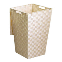 Cestone poliestere crema quadro cm 33x33h53