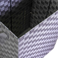 Cestone poliestere grigio rettangolare cm 40x30h53