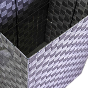 Cestone poliestere grigio rettangolare cm 40x30h53