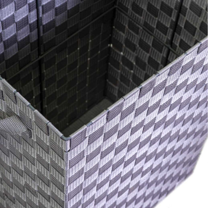 Cestone poliestere grigio rettangolare cm 40x30h53