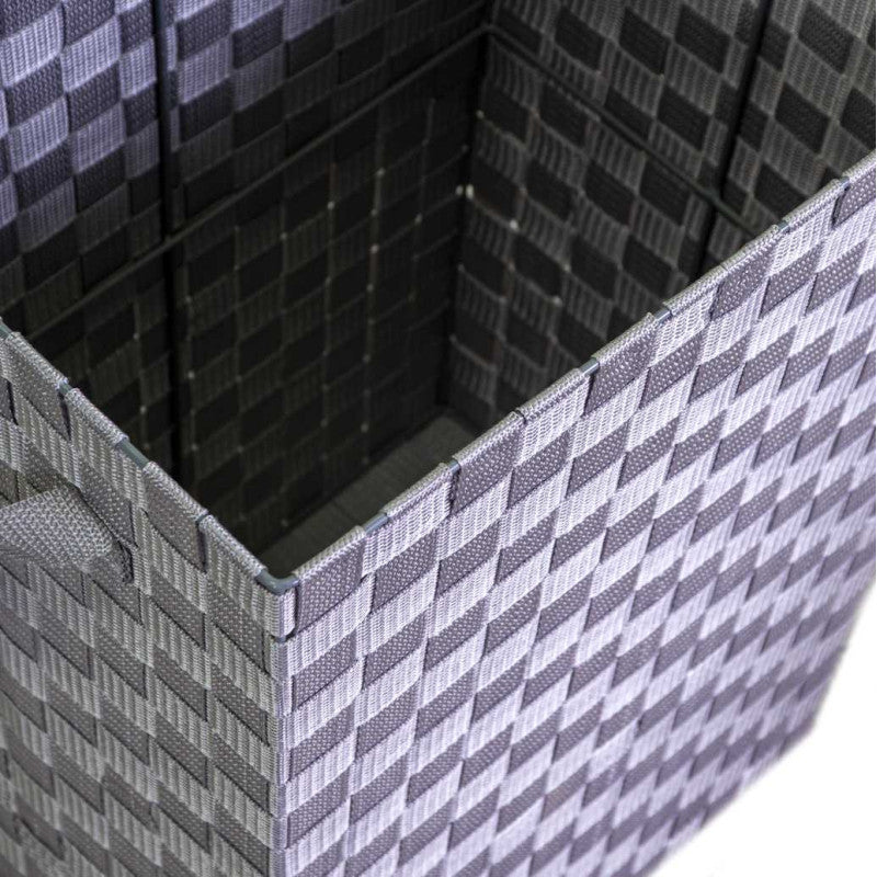 Cestone poliestere grigio rettangolare cm 40x30h53