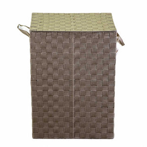 Cestone poliestere tortora foderato 1-3rettangolare cm40x30x55