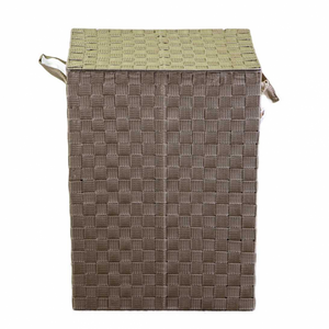 Cestone poliestere tortora foderato 1-3rettangolare cm 40x30x55