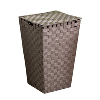 Cestone poliestere tortora quadro cm 33x33h53