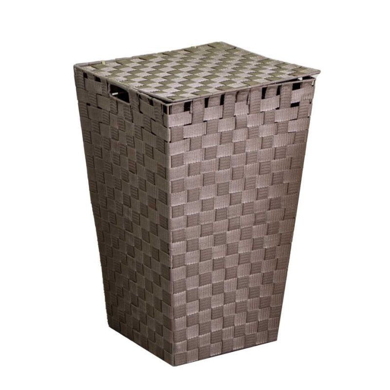 Cestone poliestere tortora quadro cm 33x33h53