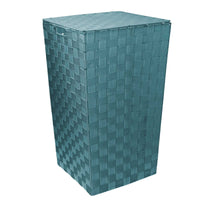 Cestone poliestere verde acqua quadro cm 33x33h53