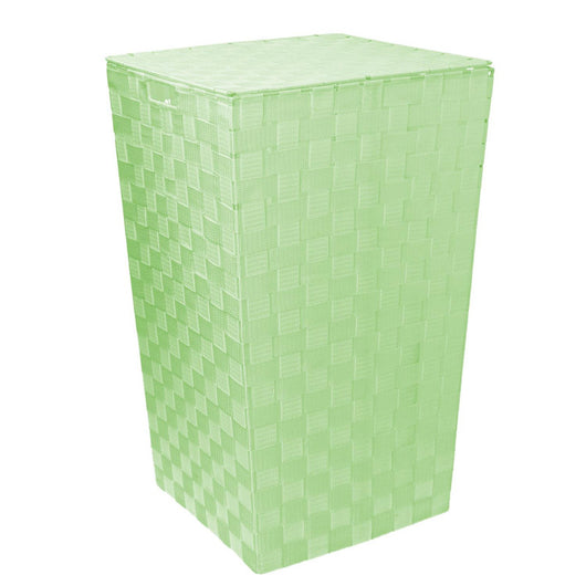 Cestone poliestere verde chiaro quadro cm 33x33h53