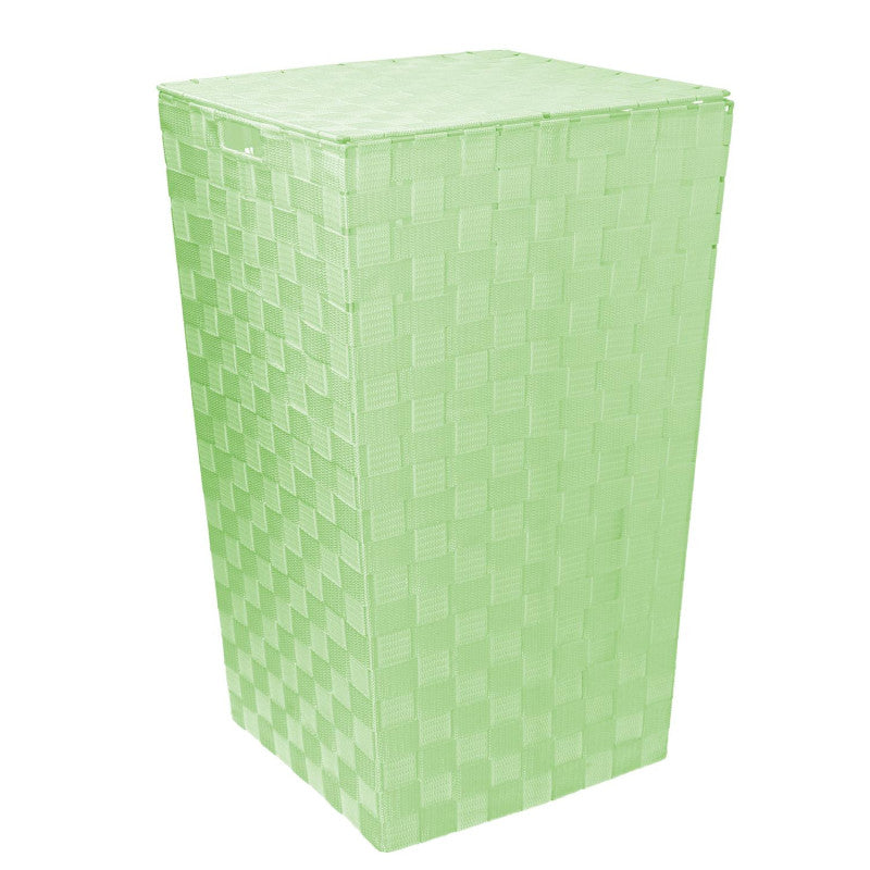 Cestone poliestere verde chiaro quadro cm 33x33h53