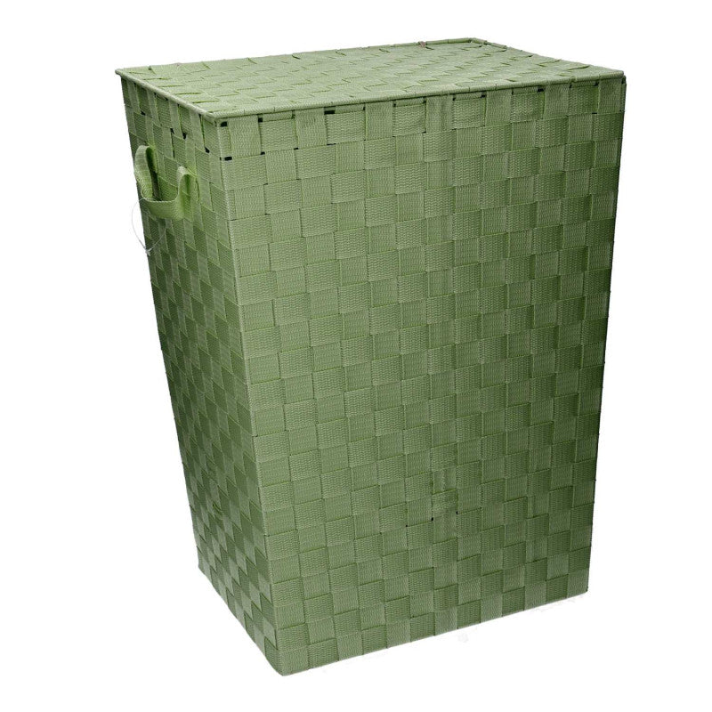 Cestone poliestere verde chiaro rettangolare cm 40x30h53