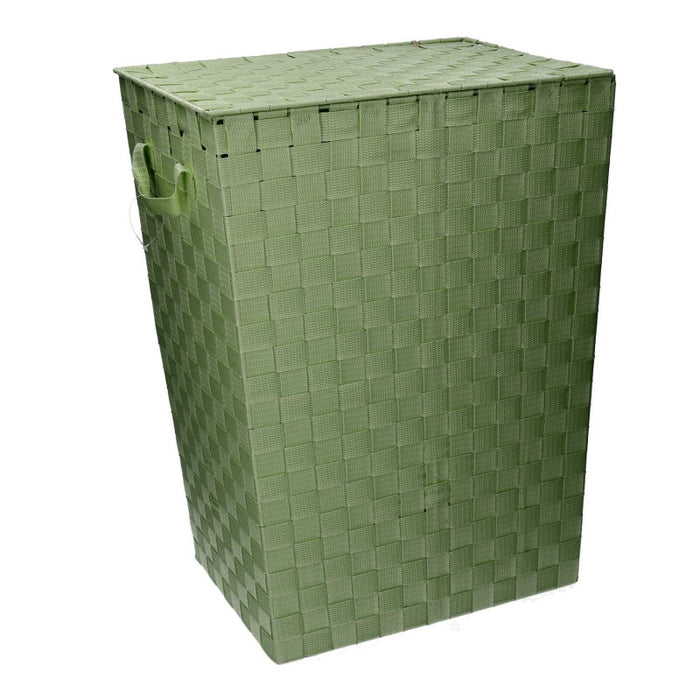Cestone poliestere verde chiaro rettangolare cm 40x30h53