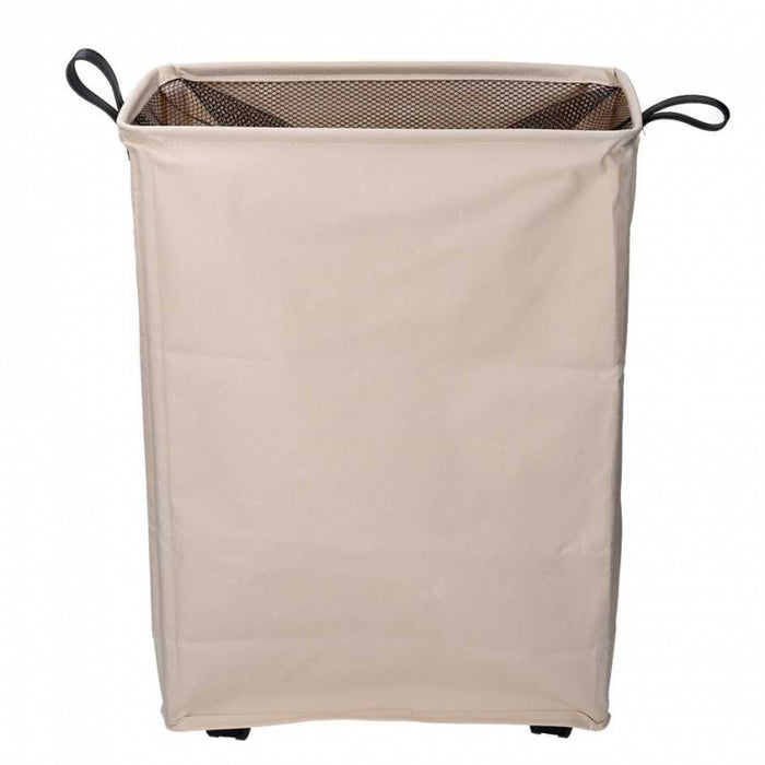 Cestone tessuto beige pieghevole cm39x19,5h58