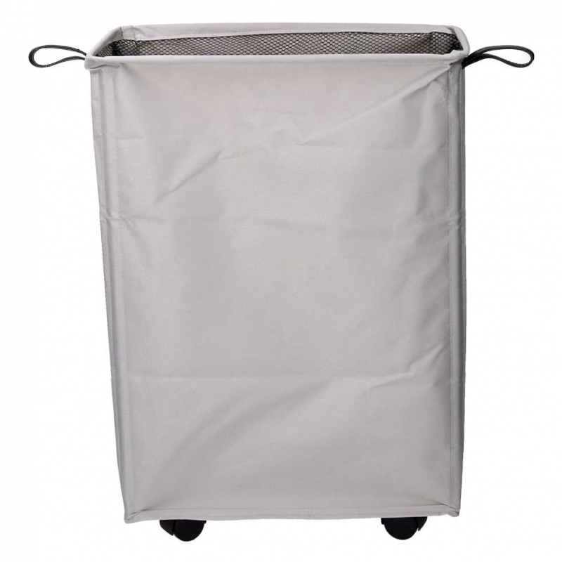 Cestone tessuto grigio pieghevole cm 39x19,5h58