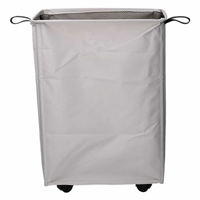 Cestone tessuto grigio pieghevole cm 39x19,5h58