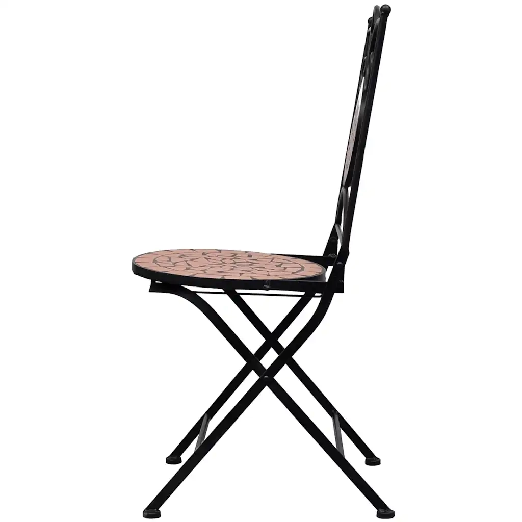 Set BistrÃ² 3 pz con Mosaico in Ceramica Terracotta cod mxl 35556