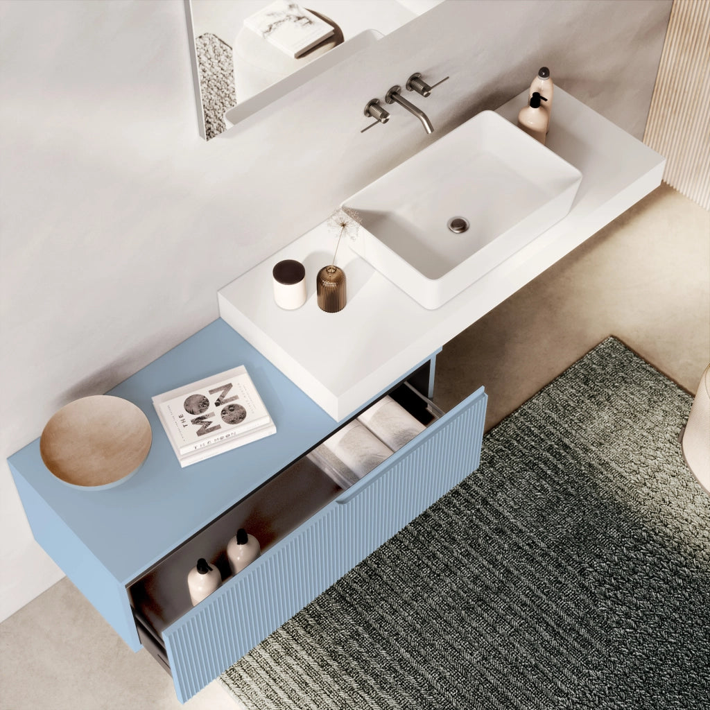 Composizione 4 pezzi VENERE bianco/azzurro tiffany