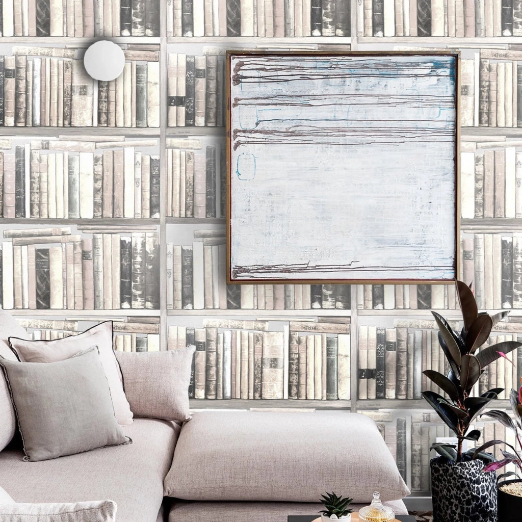 Carta da Parati Libri Bianchi Carta Vegana 250x200cm 5,5mq 
