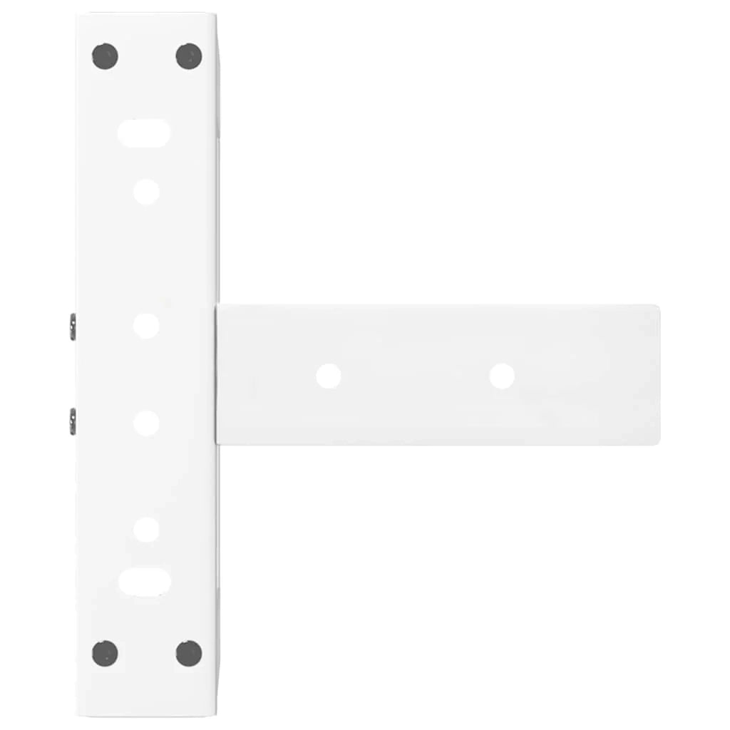 Set di 2 gambe per tavolino da caffè a forma di T dal design moderno 38 x 25 x 43 cm acciaio bianco 02_0057295
