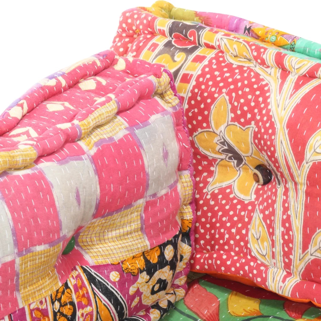 Cuscino per sedie | Cuscino per Divani Pallet Multicolore in Tessuto Patchwork