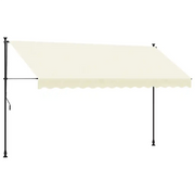 Tenda da Sole | Tenda parasole Retrattile Crema 350x150 cm in Tessuto e Acciaio