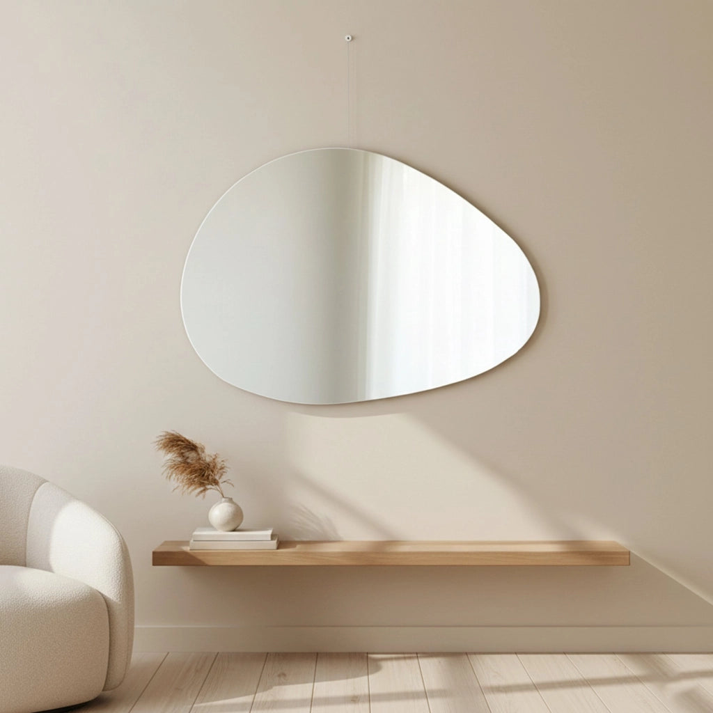 Nix, Specchio Materiale Struttura in Legno Nobilitato, 2.2x50h cm Bianco