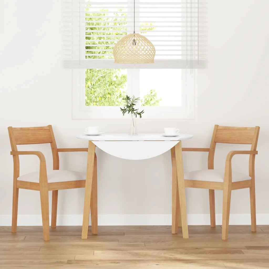 Sedie da Pranzo con Cuscini 2 pz Naturale Legno Massello Hevea 4102509