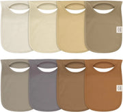 Set di 8 asciugamani per bambini - asciugamani a triangolo con cordino, asciugamani per bimbi superassorbenti, bandane per neonati, asciugamani per bimbi in cotone biologico, asciugamani per bimbi (terracotta)